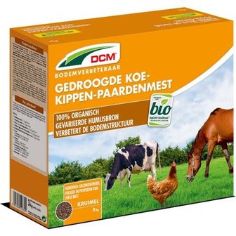 DCM - koe-kip-paardenmest BIO -  3kg