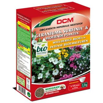 DCM - Geranium, bloeiende plant meststof BIO - 1,5kg 