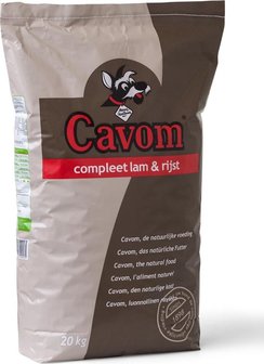 Cavom-dogfood compleet lam rijst - 20kg