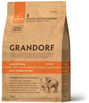 Grandorf -  Lamm &amp; Pute &ndash; Junior Alle Rassen - 10 kg