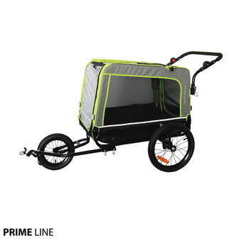 Kolombo - Pet Trailer 8 - Prime Line - 30 kg - Grey/Green