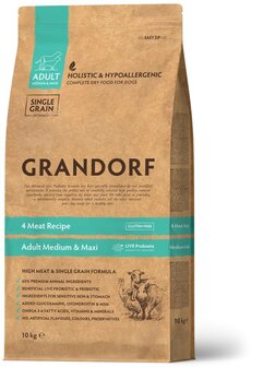 Grandorf - 4 Meat Adult Medium &amp; Maxi - 10 kg