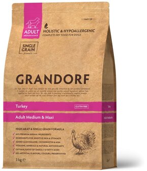 Grandorf - Turkey Adult Medium &amp; Maxi - 3 kg