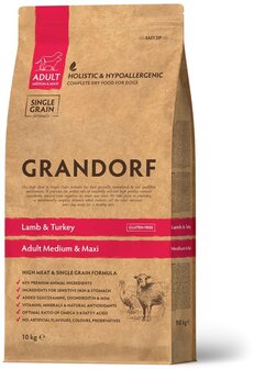 Grandorf - Lamb &amp; Turkey Adult Medium &amp; Maxi Breeds - 10 kg