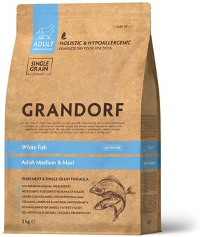 Grandorf - White Fish Adult Medium &amp; Maxi - 3 kg