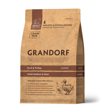 Grandorf - Duck &amp; Turkey  Adult Medium &amp; Maxi - 10 kg