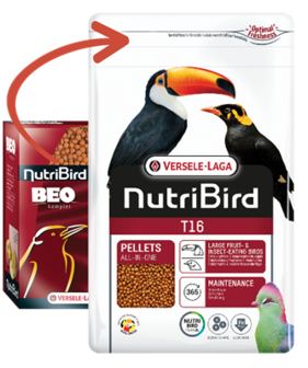 NutriBird pelletvoeding - T16 ( BEOKOMPLET) - 10 kg