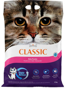 14 kg Extreme Classic cat litter with baby powder smell
